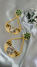 Load image into Gallery viewer, KIYARA GREEN LOTUS EARRINGS