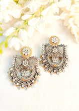 Load image into Gallery viewer, MAYAN - MARA GERMAN SILVER STATEMENT EARRINGS freeshipping - CASA ROZEN