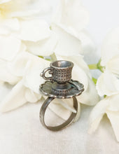 Load image into Gallery viewer, Cup saucer German Silver Ring freeshipping - CASA ROZEN