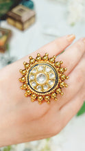 Load image into Gallery viewer, Gawavi Statement Ring 18 K Gold Plated freeshipping - CASA ROZEN