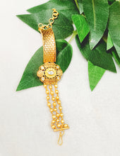 Load image into Gallery viewer, Mezina Kundan Meenakari Work 18k Gold Plating Bracelet freeshipping - CASA ROZEN