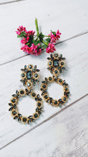 Load image into Gallery viewer, Camisso Glitz Grey Stone Statement Earrings freeshipping - CASA ROZEN