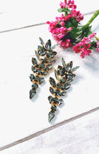 Load image into Gallery viewer, Kairoz Gunmetal Grey Statement Earrings freeshipping - CASA ROZEN