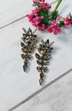 Load image into Gallery viewer, Kairoz Gunmetal Grey Statement Earrings freeshipping - CASA ROZEN