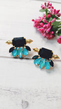 Load image into Gallery viewer, Vanissa Ocean Blue Stud Earrings freeshipping - CASA ROZEN