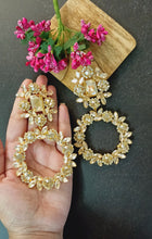 Load image into Gallery viewer, Camisso Glitz Golden Stone Statement Earrings freeshipping - CASA ROZEN