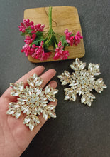 Load image into Gallery viewer, Merilin Silver Shimmer Statement Stud Earrings freeshipping - CASA ROZEN