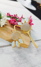 Load image into Gallery viewer, Kelly Golden Yellow Shaded Natural Stone Bracelet ( Hand Cuff ) freeshipping - CASA ROZEN