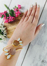 Load image into Gallery viewer, Kelly Brown Rust Natural Stone Bracelet ( Hand Cuff ) freeshipping - CASA ROZEN