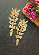 Load image into Gallery viewer, Kairoz Golden Shimer Earrings ane Ring Combo freeshipping - CASA ROZEN