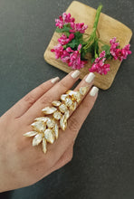 Load image into Gallery viewer, Kairoz Golden Shimer Earrings ane Ring Combo freeshipping - CASA ROZEN