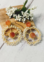 Load image into Gallery viewer, Imizza Brown Rough Tumble Stone Earrings freeshipping - CASA ROZEN