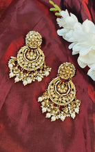 Load image into Gallery viewer, Zovana Golden Chand Bali Earrings freeshipping - CASA ROZEN