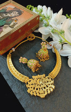 Load image into Gallery viewer, Birsashasa Pastel Green and Pink Meenakari Art Jewellery Set freeshipping - CASA ROZEN