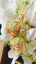 Load image into Gallery viewer, Birsashasa Pastel Green and Pink Meenakari Art Jewellery Set freeshipping - CASA ROZEN