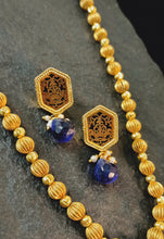 Load image into Gallery viewer, Ashv 22k Gold Plated Thewa Art Jewellery Set freeshipping - CASA ROZEN