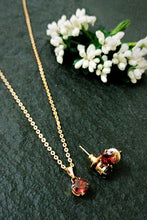 Load image into Gallery viewer, Verissca Ecstatic Red American Diamond Pendant Set freeshipping - CASA ROZEN