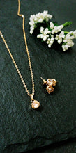 Load image into Gallery viewer, Verissca Champagne Gold American Diamond Pendant Set freeshipping - CASA ROZEN
