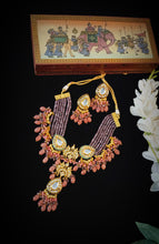 Load image into Gallery viewer, Ramaiyah Kundan And Semi Precious Stones Set freeshipping - CASA ROZEN