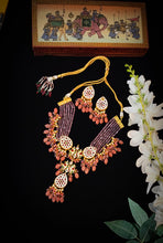 Load image into Gallery viewer, Ramaiyah Kundan And Semi Precious Stones Set freeshipping - CASA ROZEN