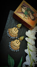 Load image into Gallery viewer, Mandala Lac Art Work Semi Precious Stone Earrings freeshipping - CASA ROZEN