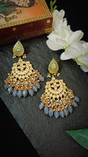 Load image into Gallery viewer, Mandala Lac Art Work Semi Precious Stone Earrings freeshipping - CASA ROZEN