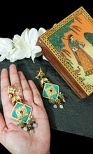 Load image into Gallery viewer, Sevaai Lac Art Work Semi Precious Stone Earrings freeshipping - CASA ROZEN