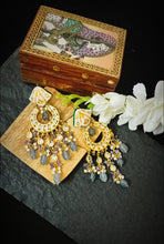 Load image into Gallery viewer, Mihikana Lac Art Work Semi Precious Stone Earrings freeshipping - CASA ROZEN