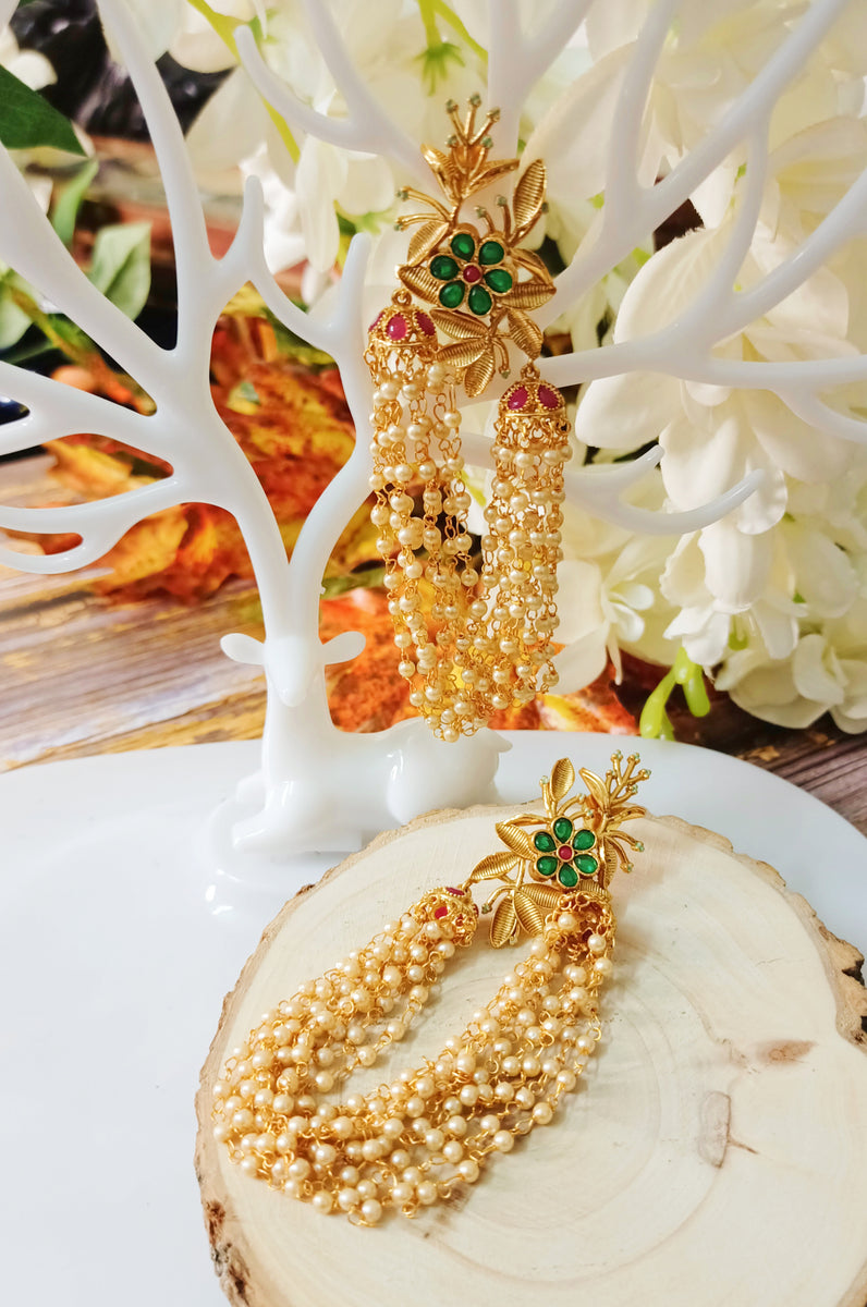 Miro 18 Carat Gold Plated Pearl Earrings – CASA ROZEN