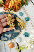 Load image into Gallery viewer, Taksi Crystal Kundan Earrings freeshipping - CASA ROZEN