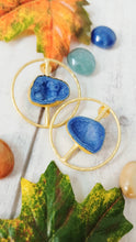 Load image into Gallery viewer, Scala Cara Blue Window Druzy Earrings freeshipping - CASA ROZEN