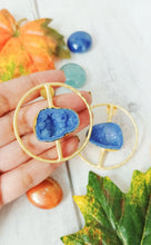 Load image into Gallery viewer, Scala Cara Blue Window Druzy Earrings freeshipping - CASA ROZEN