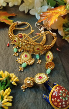 Load image into Gallery viewer, Viyaasa Statement Kundan 18k Gold Plated Choker Set freeshipping - CASA ROZEN