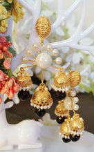 Load image into Gallery viewer, Moraso Black Tri Tokri Earrings freeshipping - CASA ROZEN