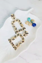 Load image into Gallery viewer, Tessa Silver Grey Stone Earrings freeshipping - CASA ROZEN