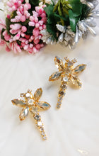 Load image into Gallery viewer, Lemil Golden Stone Earrings freeshipping - CASA ROZEN