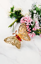 Load image into Gallery viewer, Papillon Red Stone Earrings and Ring Set freeshipping - CASA ROZEN