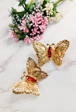 Load image into Gallery viewer, Papillon Red Stone Earrings and Ring Set freeshipping - CASA ROZEN
