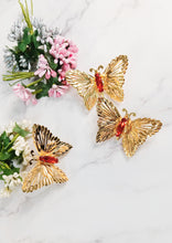 Load image into Gallery viewer, Papillon Red Stone Earrings and Ring Set freeshipping - CASA ROZEN