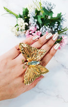 Load image into Gallery viewer, Papillon Light Blue Earrings and Ring Set freeshipping - CASA ROZEN