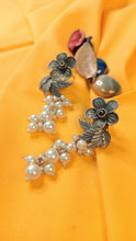 Load image into Gallery viewer, Mirina Pearl Embellished German Silver Earrings freeshipping - CASA ROZEN