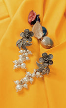Load image into Gallery viewer, Mirina Pearl Embellished German Silver Earrings freeshipping - CASA ROZEN
