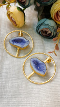 Load image into Gallery viewer, Scala Violet Troza Window Druzy Earrings