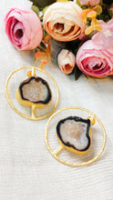 Load image into Gallery viewer, Scala Lia Black Window Druzy Stone Earrings