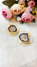 Load image into Gallery viewer, Scala Lia Black Window Druzy Stone Earrings