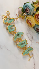 Load image into Gallery viewer, Torraz Green Agate Druzy Stones Bracelet
