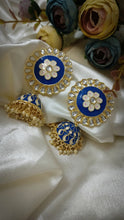 Load image into Gallery viewer, Kovalam Blue Meenakari Art Earrings