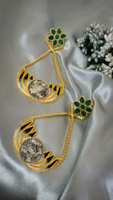 Load image into Gallery viewer, KIYARA GREEN LOTUS EARRINGS