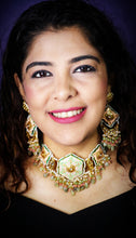 Load image into Gallery viewer, Balochi Lac Art Work Semi Precious Stones and Kundan Choker Set