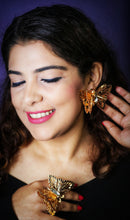 Load image into Gallery viewer, Papillon Light Blue Earrings and Ring Set